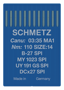 Schmetz B27 SPI Size 110 acute round point industrial sewing machine needles pack of 10