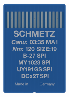 Schmetz B27 SPI Size 120 acute round point industrial sewing machine needles pack of 10