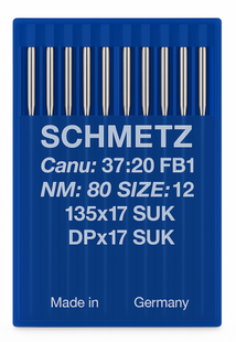 Schmetz 135x17 SUK Size 80 industrial sewing machine needles pack of 10 for knitwear and lockstitch machines