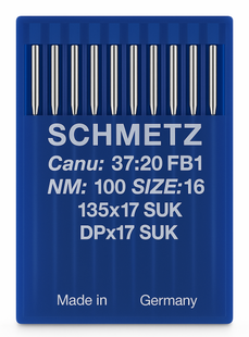 Schmetz 135x17 SUK Size 100 industrial sewing machine needles pack of 10 for knitwear and lockstitch machines