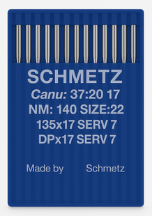 Schmetz 135x17 SERV 7 Size 140 industrial sewing machine needles pack of 10 for elastic and heavy fabrics