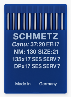Schmetz 135x17 SES SERV 7 Size 130 industrial sewing machine needles pack of 10 for stretch and knitted fabrics