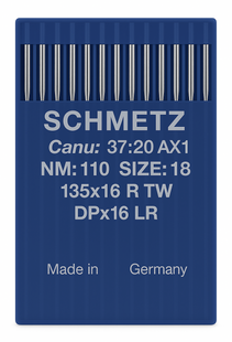 Schmetz 135x16 NRTW LR Size 110 industrial sewing machine needles pack of 10 for leather and upholstery