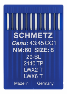 Schmetz 29-34 Size 60 industrial sewing machine needles pack of 10 for blindstitch and chainstitch on light fabrics