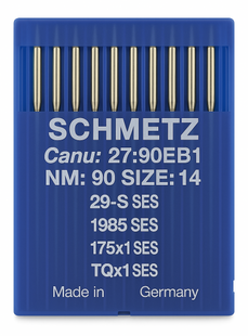 Schmetz 175X1 SES Size 90 industrial sewing machine needles pack of 10 for button sewing machines