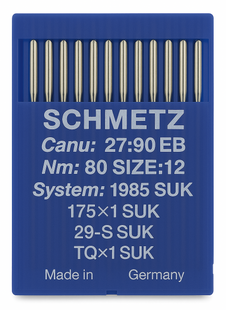 Schmetz 175X1 SUK Size 80 industrial sewing machine needles pack of 10 for button sewing machines