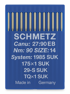 Schmetz 175X1 SUK Size 90 industrial sewing machine needles pack of 10 for button sewing machines