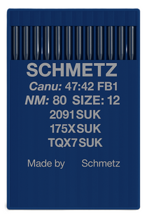 Schmetz 175X7 SUK Size 80 industrial sewing machine needles pack of 10 for knit and stretch fabrics
