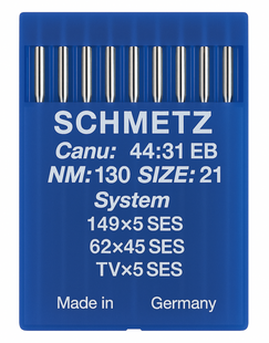 Schmetz 149X5 SES Size 130 industrial sewing machine needles pack of 10 for chainstitch sewing on woven and knitted fabrics