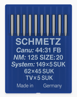 Schmetz 149X5 SUK Size 125 industrial sewing machine needles pack of 10 for chainstitch sewing on knit and stretch fabrics
