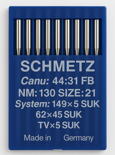 Schmetz 149X5 SUK Size 130 industrial sewing machine needles pack of 10 for chainstitch sewing on knit and stretch fabrics