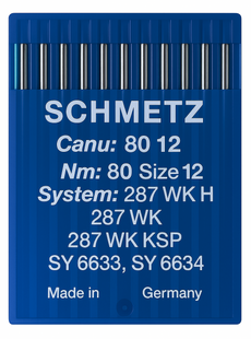 Schmetz 287WKH Size 80 industrial sewing machine needles pack of 10 for medium fabrics