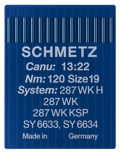 Schmetz 287WKH Size 120 industrial sewing machine needles pack of 10 for heavy fabrics and upholstery
