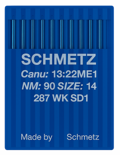 Schmetz 287WKH SD1 Size 90 industrial sewing machine needles pack of 10 for woven and coated fabrics