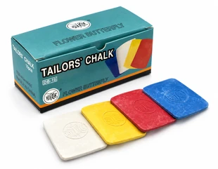CH10M small square tailors chalk mixed colours box of 10 fabric marking chalks