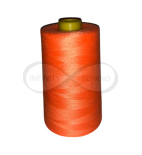 Fluorescent Orange 5000Y Spun Polyester 120 Thread Fluorescent Orange 5000Y Spun Polyester 120 Thread