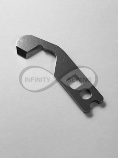 Replacement Janome domesitc moveable upper/top blade/knife used for trimming material/fabric whilst overlocking. Replacement Janome domesitc moveable upper/top blade/knife used for trimming material/fabric whilst overlocking.