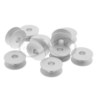 Replacement, high quality industrial sewing machine bobbins. These bobbins are made from quality aluminum.
