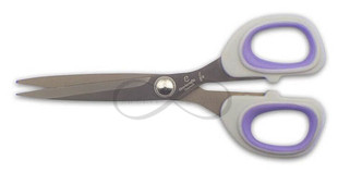 Mundial 570 7-1/2" General Purpose Scissors, showcasing knife-edge Titanium Coated blades made from high Carbon stainless steel. The fully adjustable pivot system elevates functionality, guaranteeing precision in every cut. Boasting lightweight construction and soft grip handles, these scissors make strong cuts with minimal effort, emphasizing comfort and efficiency. Elevate your cutting experience with Mundial 570, a fusion of advanced materials and thoughtful design for exceptional performance.