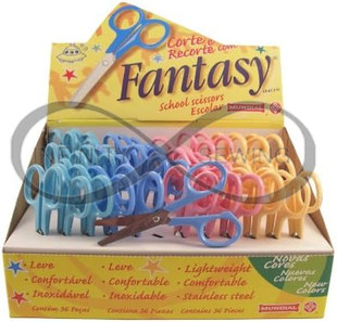 Mundial 9767 4-1/4" Fantasy Pocket Scissors. Unveiling in a dazzling 36PC Display, these pocket-sized wonders combine style and functionality, adding a touch of magic to your everyday tasks.