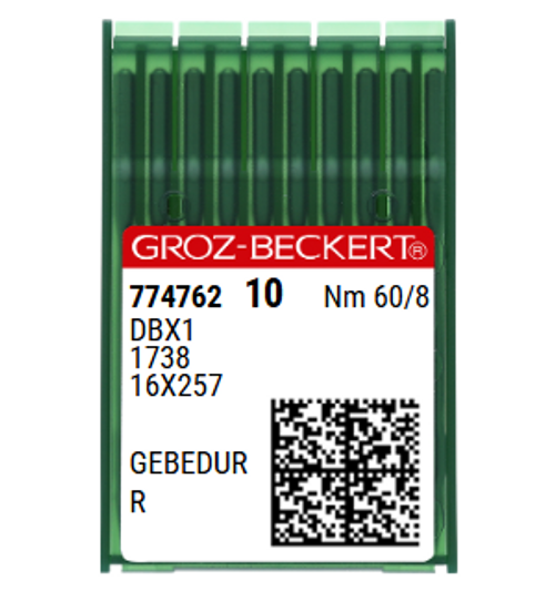 Groz Beckert GEBEDUR Titanium-Coated Size 8 Industrial Sewing Needles Pack of 10 Groz Beckert GEBEDUR Titanium-Coated Size 8 Industrial Sewing Needles Pack of 10