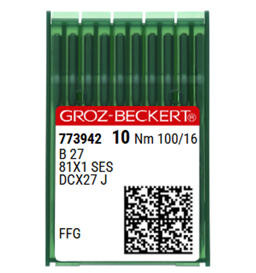 Groz Beckert B27 NM 90 Size 14 Overlock Needles FFG/SES Light Ball Point – Pack of 10 Groz Beckert B27 NM 90 Size 14 Overlock Needles FFG/SES Light Ball Point – Pack of 10