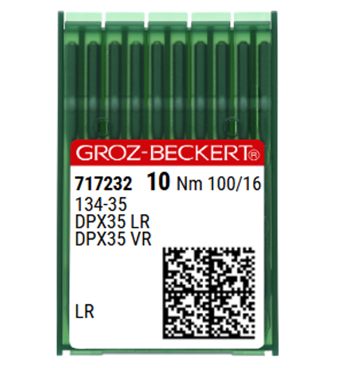 Groz Beckert 134-35LR Size 100 NM 100 Size 16 Industrial Leather Sewing Machine Needles Pack of 10 reverse twist point Groz Beckert 134-35LR Size 100 NM 100 Size 16 Industrial Leather Sewing Machine Needles Pack of 10 reverse twist point