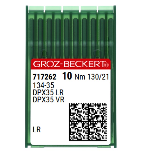 Groz Beckert 134-35LR Size 130 NM 130 Size 21 Industrial Leather Sewing Machine Needles Pack of 10 reverse twist point Groz Beckert 134-35LR Size 130 NM 130 Size 21 Industrial Leather Sewing Machine Needles Pack of 10 reverse twist point