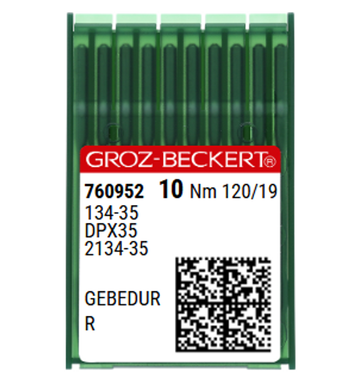 Groz Beckert 134-35 GEBEDUR Size 120 NM 120 Size 19 Titanium Coated Industrial Sewing Machine Needles Pack of 10 for woven fabrics and leather Groz Beckert 134-35 GEBEDUR Size 120 NM 120 Size 19 Titanium Coated Industrial Sewing Machine Needles Pack of 10 for woven fabrics and leather