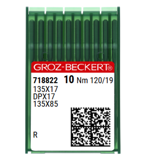 Groz Beckert 135X17 NM 120 Size 19 Industrial Sewing Machine Needles Pack of 10 for woven fabrics and thin leather Groz Beckert 135X17 NM 120 Size 19 Industrial Sewing Machine Needles Pack of 10 for woven fabrics and thin leather