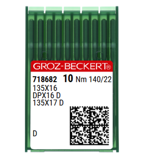 Groz Beckert 135X16 TRI NM 140 Size 22 Triangular Point Leather Sewing Needles Pack of 10 Groz Beckert 135X16 TRI NM 140 Size 22 Triangular Point Leather Sewing Needles Pack of 10