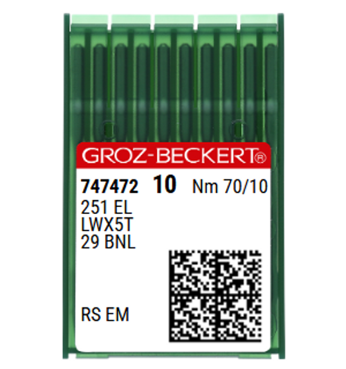 Groz Beckert 251LG Size 70 NM 70 Blindstitch Sewing Machine Needles RS EM Point – Pack of 10 Groz Beckert 251LG Size 70 NM 70 Blindstitch Sewing Machine Needles RS EM Point – Pack of 10