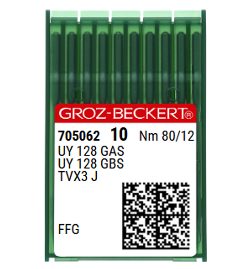 Groz Beckert UY128GAS FFG SES NM 80 Size 12 Light Ball Point Industrial Sewing Machine Needles Pack of 10 for Knit and Woven Fabrics Groz Beckert UY128GAS FFG SES NM 80 Size 12 Light Ball Point Industrial Sewing Machine Needles Pack of 10 for Knit and Woven Fabrics