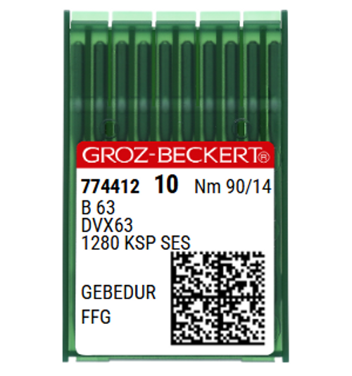 Groz Beckert B63 FFG GEBEDUR Size 90 NM 90 Size 14 Industrial Sewing Machine Needles Pack of 10 Wear-Resistant Gold Coated Groz Beckert B63 FFG GEBEDUR Size 90 NM 90 Size 14 Industrial Sewing Machine Needles Pack of 10 Wear-Resistant Gold Coated