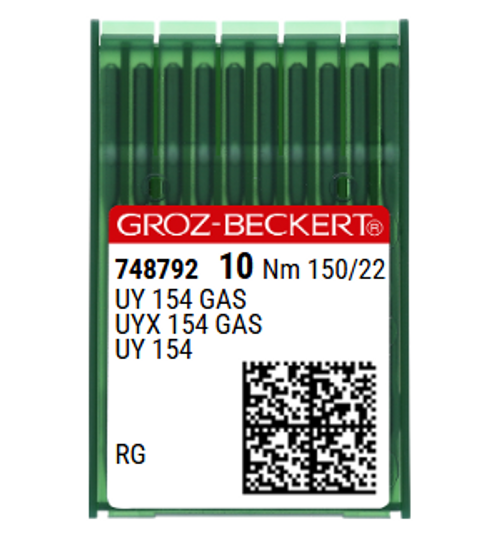 Groz Beckert UY154GAS NM 160 Size 23 Industrial Sewing Machine Needles Pack of 10 with flat shank for overlock and heavy fabric applications Groz Beckert UY154GAS NM 160 Size 23 Industrial Sewing Machine Needles Pack of 10 with flat shank for overlock and heavy fabric applications