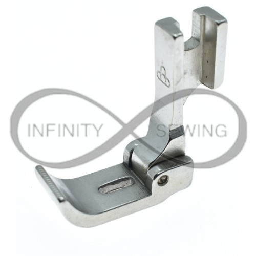 Piping Presser Foot, meticulously designed for needle feed sewing machines. Seamlessly guide piping cord along the left side of the needle with unparalleled accuracy. Piping Presser Foot, meticulously designed for needle feed sewing machines. Seamlessly guide piping cord along the left side of the needle with unparalleled accuracy.