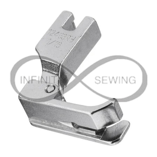 Industrial Sewing Machine Right Hinged Raised Foot. Crafted from durable steel, this foot offers sturdy support and smooth operation. Industrial Sewing Machine Right Hinged Raised Foot. Crafted from durable steel, this foot offers sturdy support and smooth operation.