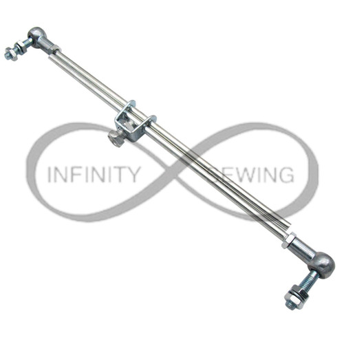 Universal Ball Joint Treadle Rod Assembly, meticulously designed to seamlessly connect your foot pedal to the clutch motor. Universal Ball Joint Treadle Rod Assembly, meticulously designed to seamlessly connect your foot pedal to the clutch motor.
