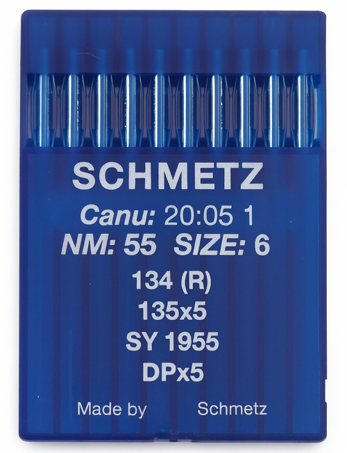 Schmetz 134R Size 55 NM 55 industrial sewing machine needles – pack of 10 Schmetz 134R Size 55 NM 55 industrial sewing machine needles – pack of 10