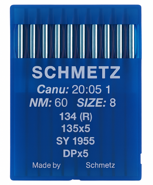 Schmetz 134R Size 60 NM 60 industrial sewing machine needles – pack of 10 Schmetz 134R Size 60 NM 60 industrial sewing machine needles – pack of 10