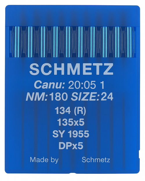 Schmetz 134R Size 180 NM 180 industrial sewing machine needles – pack of 10 Schmetz 134R Size 180 NM 180 industrial sewing machine needles – pack of 10