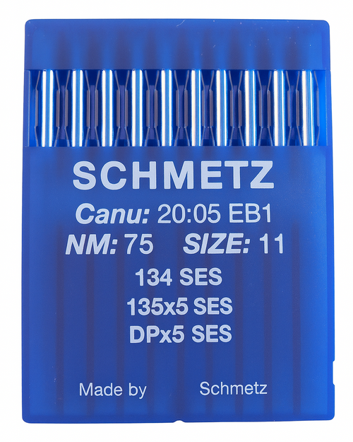 Schmetz 134 SES Size 75 Industrial Sewing Machine Needles Pack of 10 with Light Ball Point for woven and knitted fabrics Schmetz 134 SES Size 75 Industrial Sewing Machine Needles Pack of 10 with Light Ball Point for woven and knitted fabrics