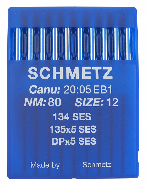 Schmetz 134 SES Size 80 Industrial Sewing Machine Needles Pack of 10 with Light Ball Point for medium-weight fabrics Schmetz 134 SES Size 80 Industrial Sewing Machine Needles Pack of 10 with Light Ball Point for medium-weight fabrics
