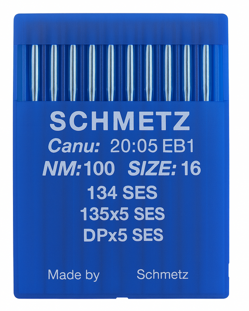 Schmetz 134 SES Size 100 Industrial Sewing Machine Needles Pack of 10 with Light Ball Point for medium to heavy fabrics Schmetz 134 SES Size 100 Industrial Sewing Machine Needles Pack of 10 with Light Ball Point for medium to heavy fabrics