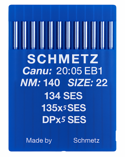 Schmetz 134 SES Size 140 Industrial Sewing Machine Needles Pack of 10 with Light Ball Point for canvas, denim and heavy fabrics Schmetz 134 SES Size 140 Industrial Sewing Machine Needles Pack of 10 with Light Ball Point for canvas, denim and heavy fabrics
