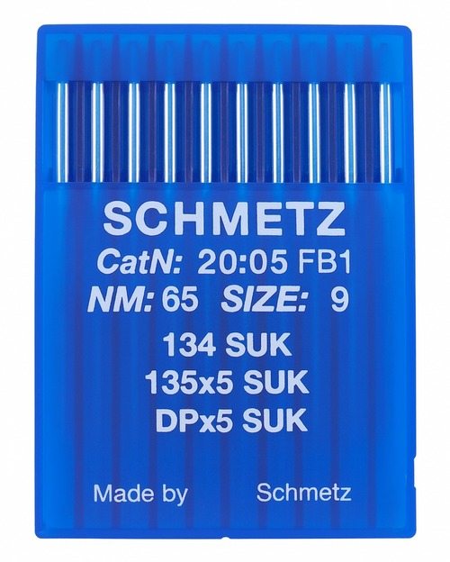 Schmetz 134 SUK Size 65 Industrial Sewing Machine Needles Pack of 10 with Medium Ball Point for lightweight woven and knitted fabrics Schmetz 134 SUK Size 65 Industrial Sewing Machine Needles Pack of 10 with Medium Ball Point for lightweight woven and knitted fabrics
