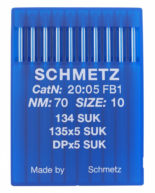 Schmetz 134 SUK Size 70 Industrial Sewing Machine Needles Pack of 10 with Medium Ball Point for light to medium fabrics Schmetz 134 SUK Size 70 Industrial Sewing Machine Needles Pack of 10 with Medium Ball Point for light to medium fabrics