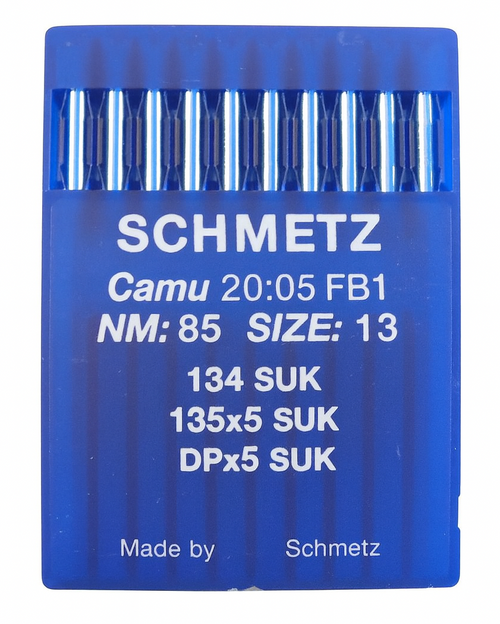 Schmetz 134 SUK Size 85 Industrial Sewing Machine Needles Pack of 10 with Medium Ball Point for medium woven and knitted fabrics Schmetz 134 SUK Size 85 Industrial Sewing Machine Needles Pack of 10 with Medium Ball Point for medium woven and knitted fabrics