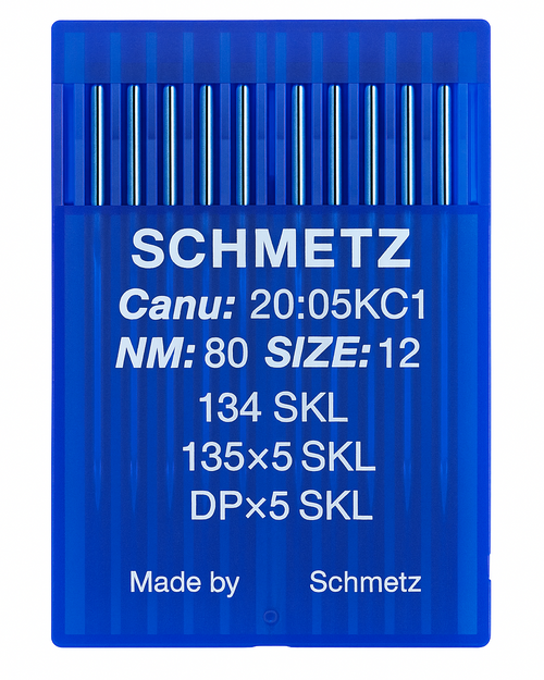 Schmetz 134 SKL Size 80 Industrial Sewing Machine Needles Pack of 10 with Slight Ball Point for medium fabrics Schmetz 134 SKL Size 80 Industrial Sewing Machine Needles Pack of 10 with Slight Ball Point for medium fabrics