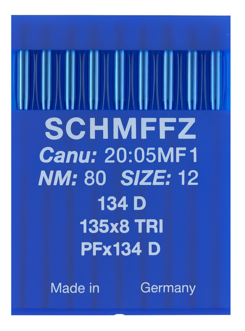 Schmetz 134 D Size 80 Industrial Sewing Machine Needles Pack of 10 with Triangular Point for leather and upholstery Schmetz 134 D Size 80 Industrial Sewing Machine Needles Pack of 10 with Triangular Point for leather and upholstery